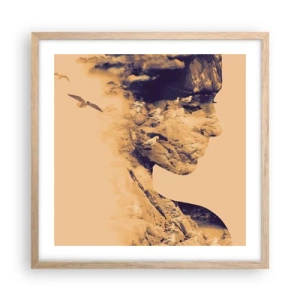 Poster in cornice rovere chiaro - Bella di natura - 50x50 cm