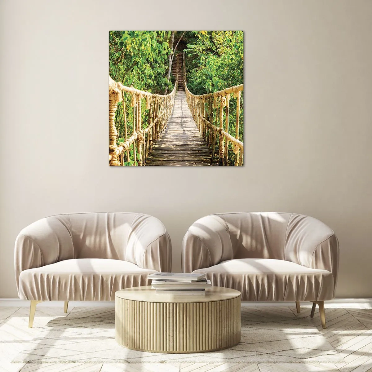 Quadro su vetro - Sospeso nel verde - 50x50 cm