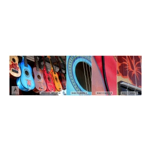 Campione di Fotomurale Premium Sand - Atmosfera latina - Musica, Chitarra, Uno strumento musicale - 100x30 cm