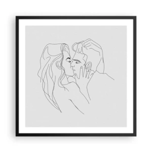 Poster in cornice nera - La stessa linea - 60x60 cm