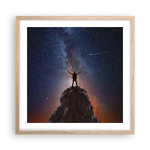 Poster in cornice rovere chiaro - La forza è con me! - 50x50 cm