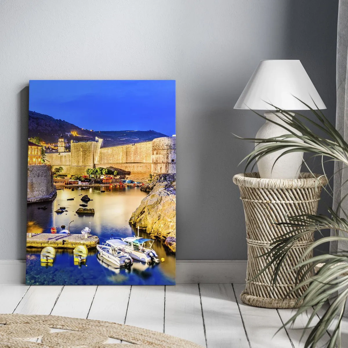 Quadro su tela - Stampe su Tela - Notte luminosa sull'Adriatico - 65x120 cm