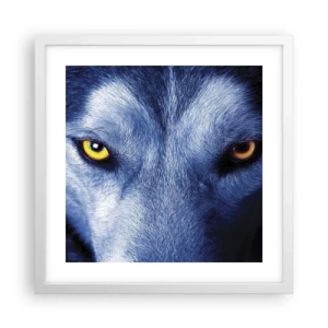 Poster in cornice bianca - Sguardo ipnotico - 40x40 cm