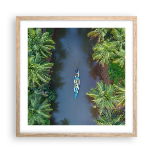 Poster in cornice rovere chiaro - Sul percorso tropicale - 50x50 cm
