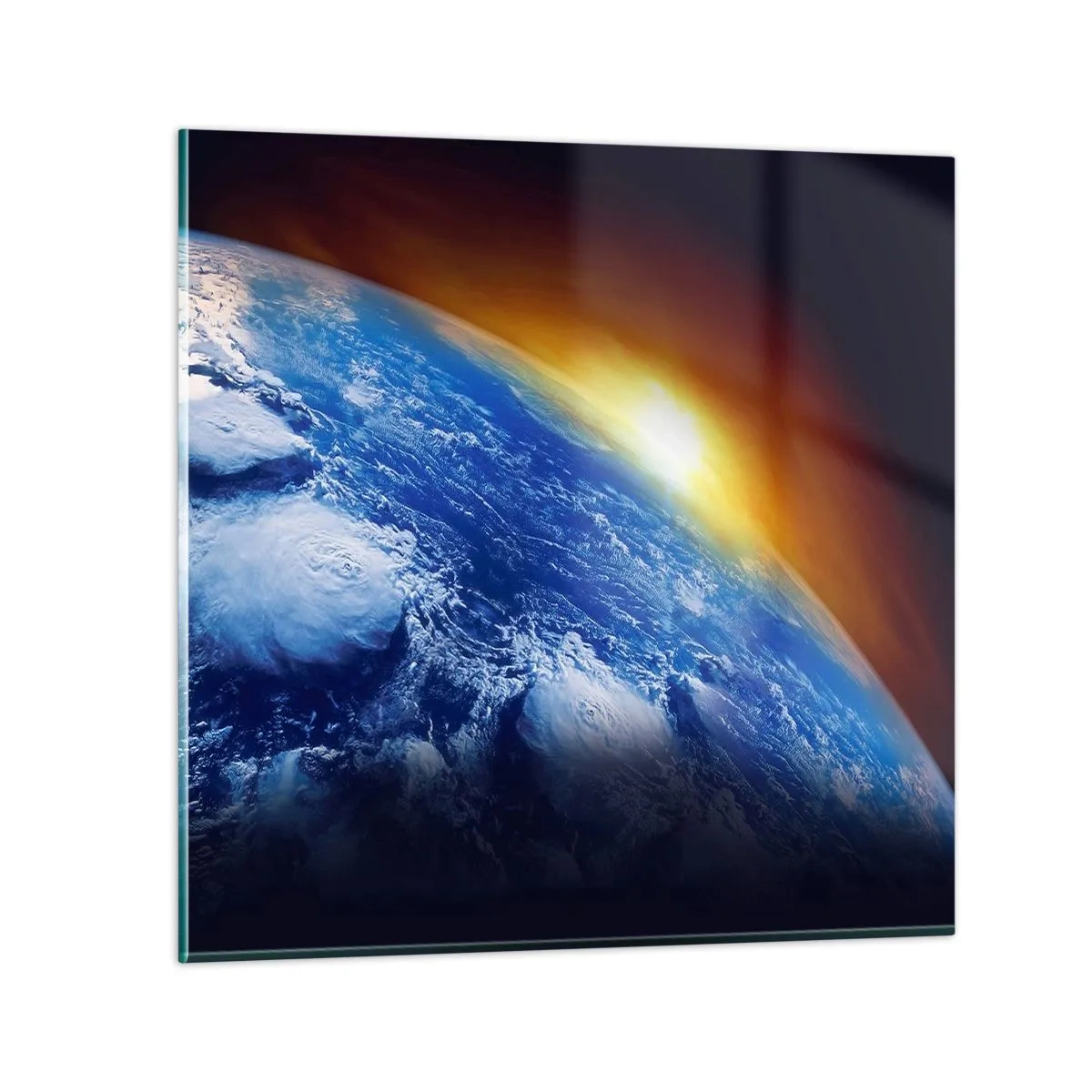 Quadro su vetro - L'alba sul pianeta azzurro - 70x70 cm
