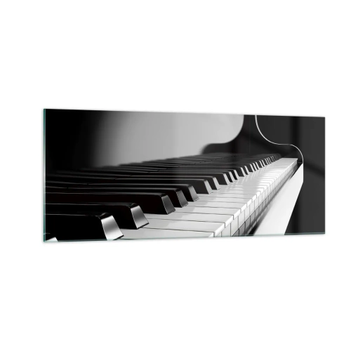 Quadro su vetro - Armonia di forme e colori - 100x40 cm