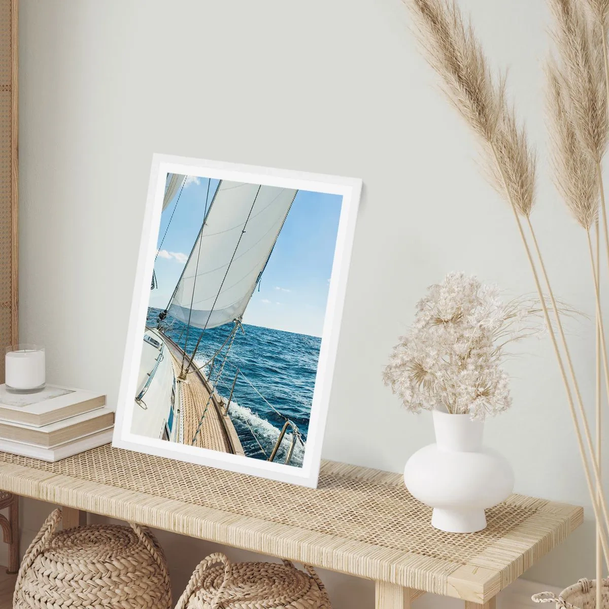 Poster in cornice bianca - Benvenuta avventura - 50x70 cm