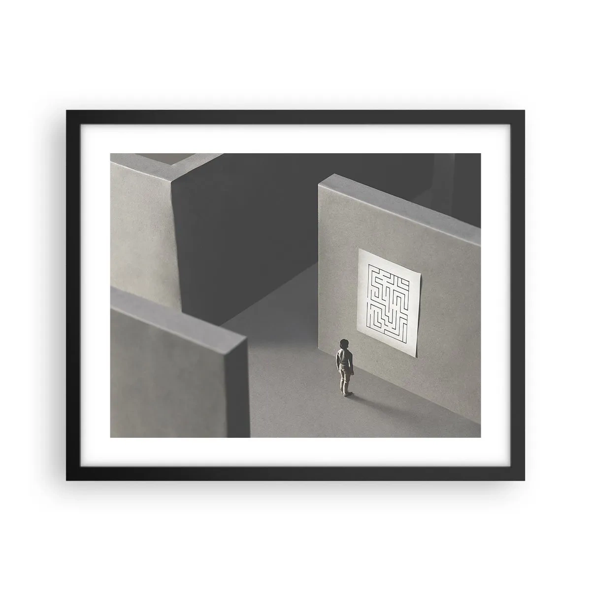Poster in cornice nera - Ma dove mi trovo? - 50x40 cm