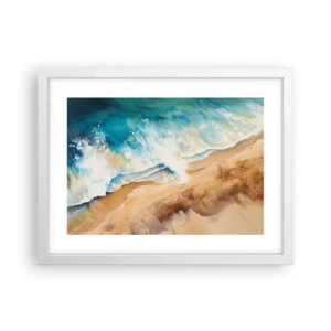 Poster in cornice bianca - L'onda che ritorna - 40x30 cm