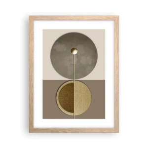 Poster in cornice rovere chiaro - Equilibrio perfetto - 30x40 cm