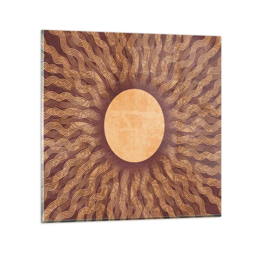 Quadro su vetro - L'icona del sole - 30x30 cm