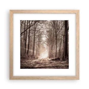 Poster in cornice rovere chiaro - La cattedrale del bosco - 30x30 cm