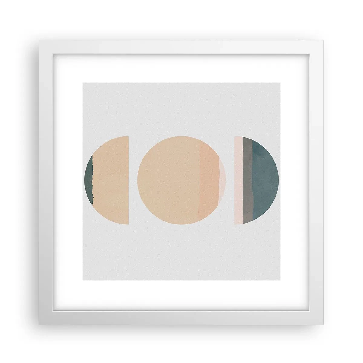 Poster in cornice bianca - Un cerchio dopo l'altro - 30x30 cm