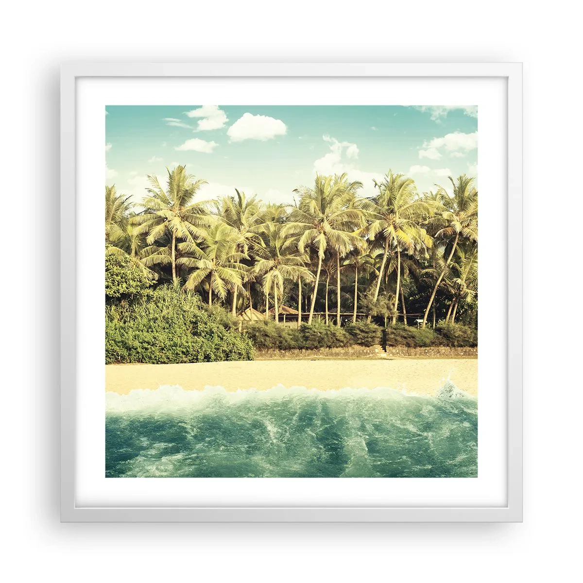 Poster in cornice bianca - Forse qui? - 50x50 cm