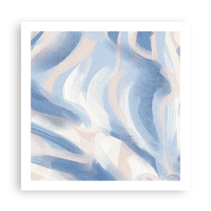 Poster - Ondulazioni azzurre - 60x60 cm