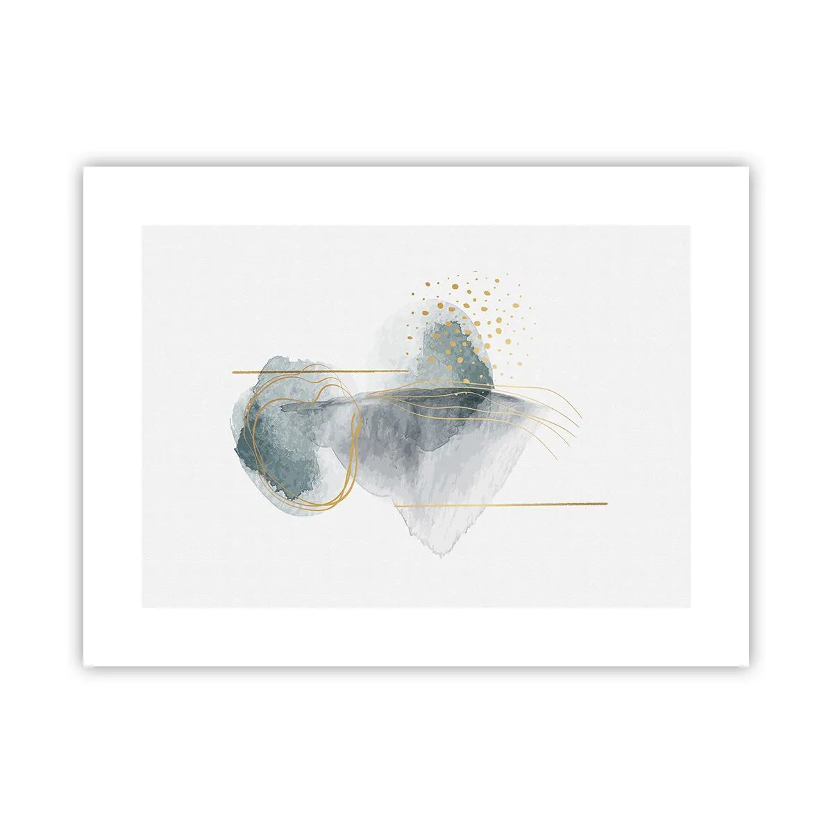 Poster - Sui legami del grigio e dell'oro - 40x30 cm
