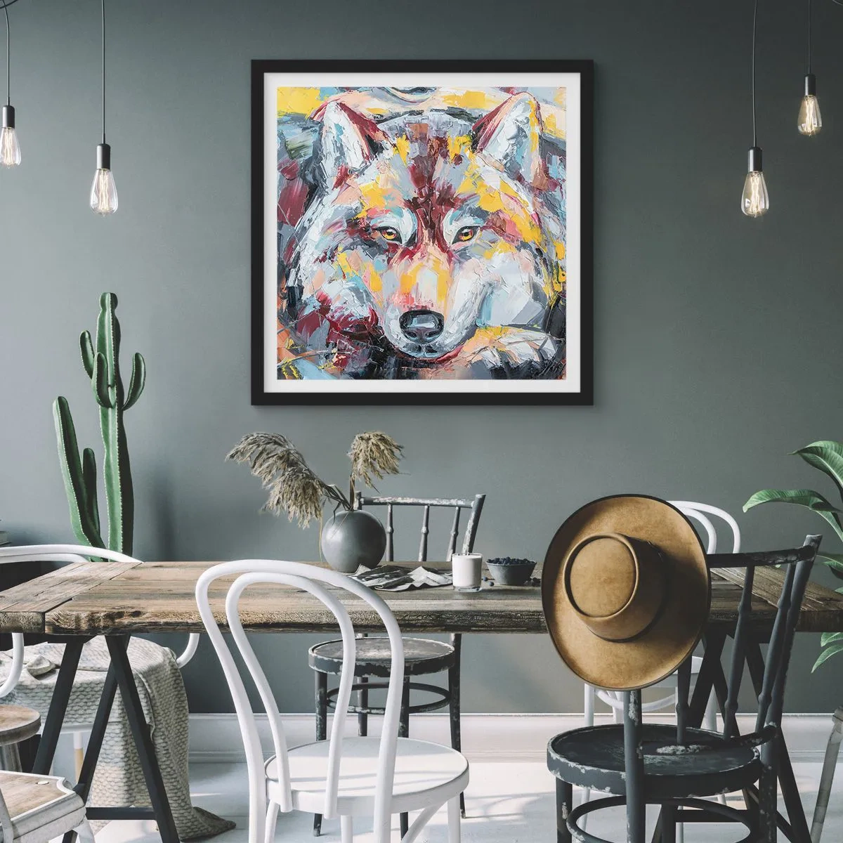 Poster in cornice nera - Pace tra i suoi - 30x30 cm