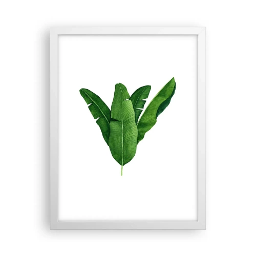 Poster in cornice bianca - Simmetria verde - 30x40 cm
