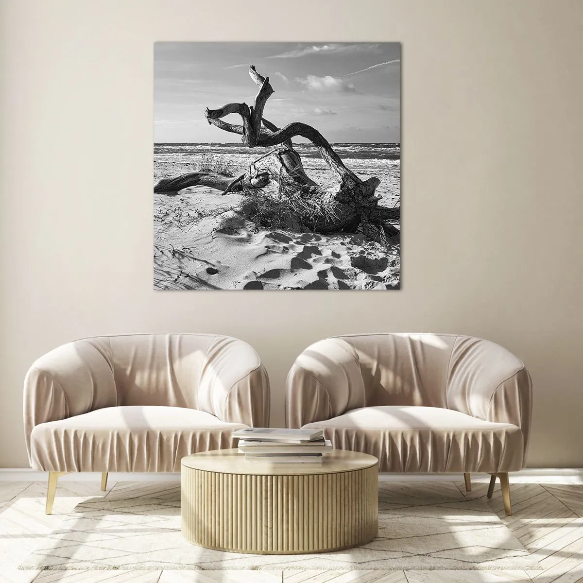 Quadro su vetro - Scolpito dal mare - 30x30 cm