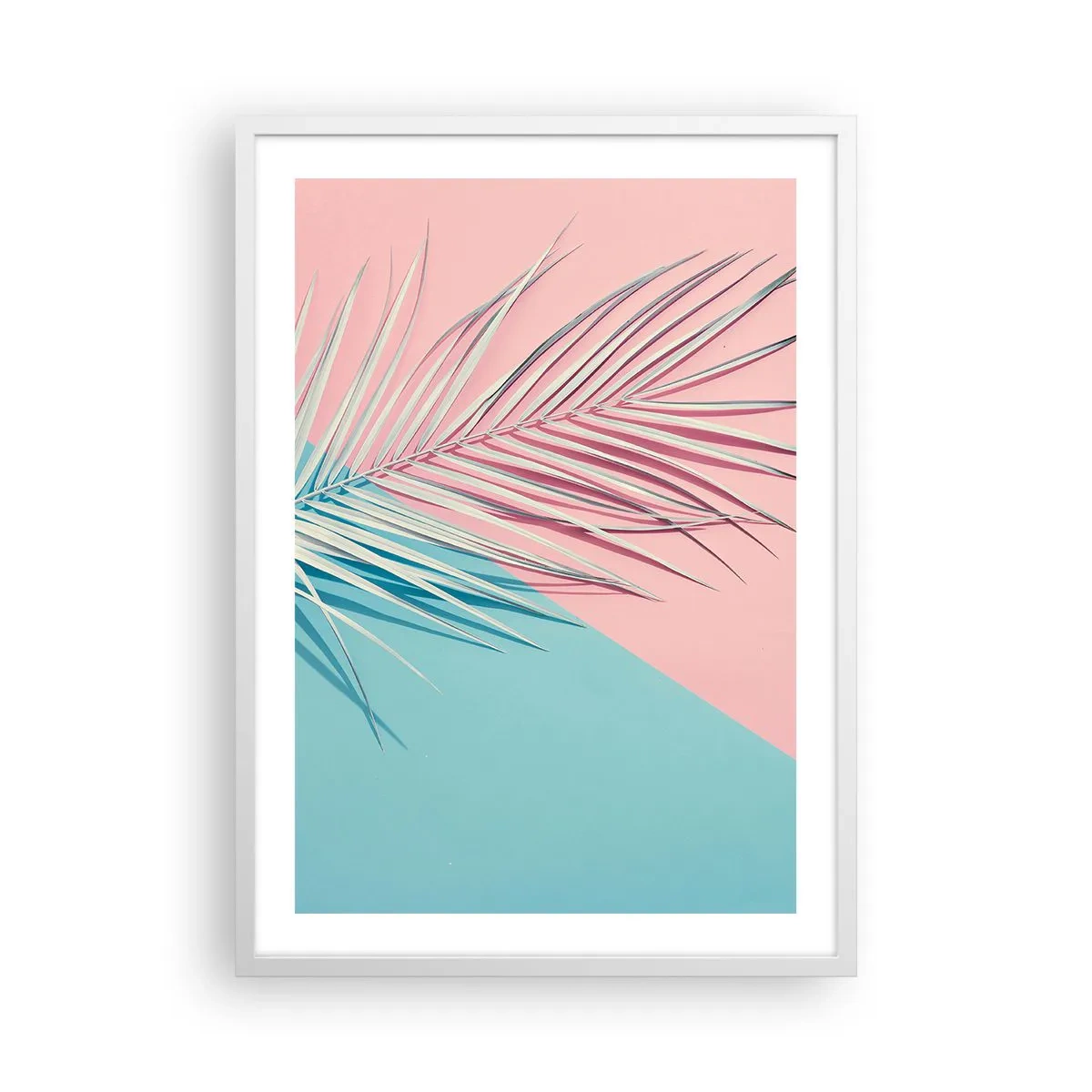 Poster in cornice bianca - Impressione tropicale - 50x70 cm