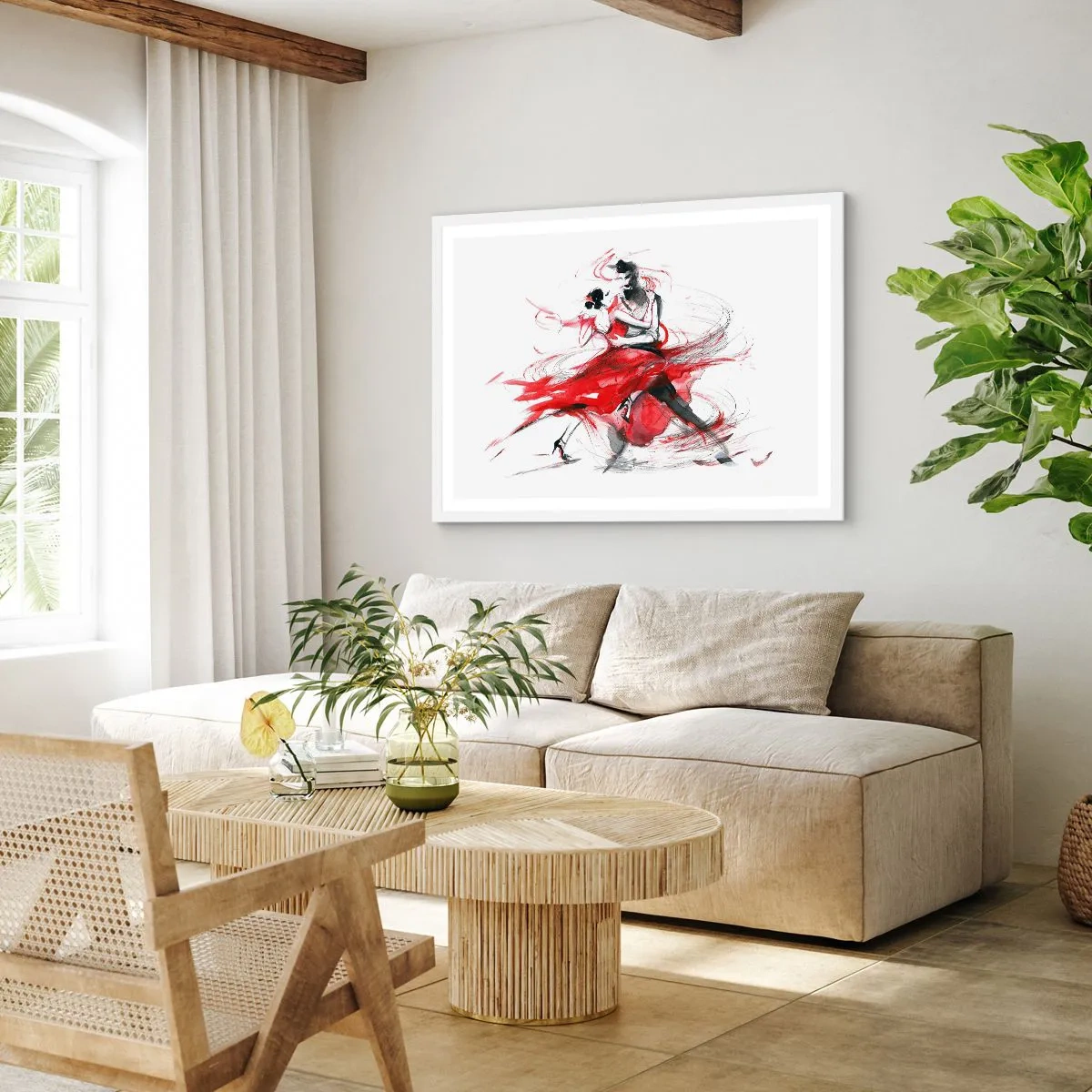 Poster in cornice bianca - Tango: il ritmo della passione - 50x40 cm