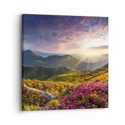 Quadro su tela - Stampe su Tela - La freschezza di un mattino sui monti - 30x30 cm
