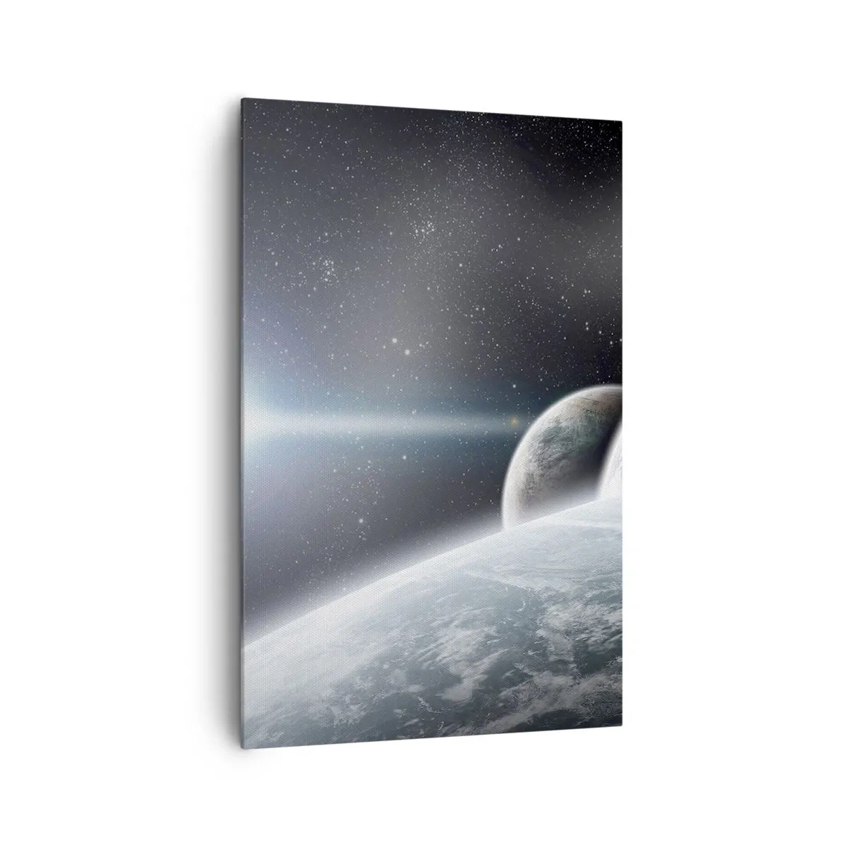 Quadro su tela - Stampe su Tela - Pianeti nello spazio sullo sfondo di stelle e galassie - 80x120cm - La musica delle sfere celesti - Decorazione murale moderna per soggiorno e camera da letto ARTTOR