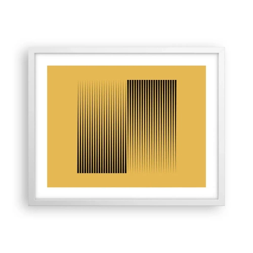 Poster in cornice bianca - La quadratura degli opposti - 50x40 cm