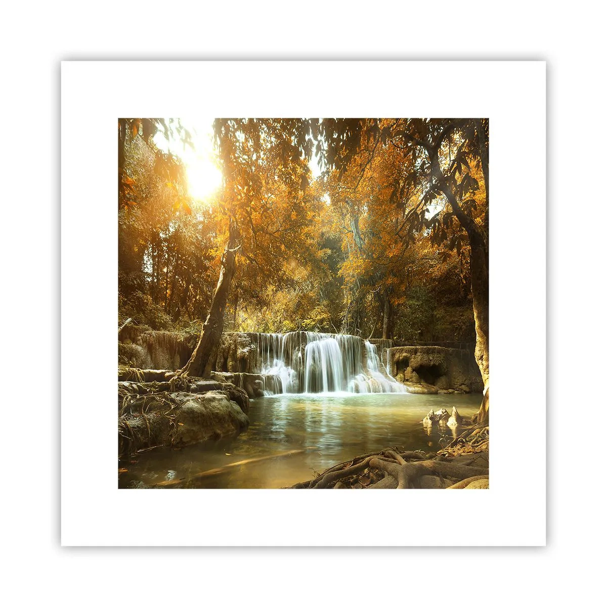 Poster - Cascata nel parco - 30x30 cm