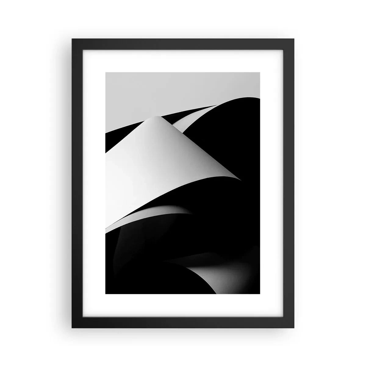 Poster in cornice nera - Piani di luce dalle profondità dell'ombra - 30x40 cm