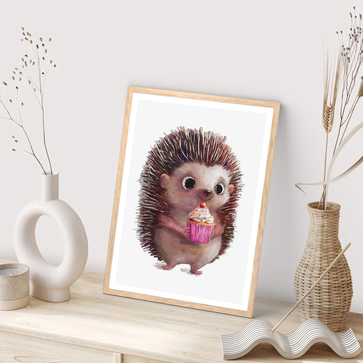 Poster in cornice rovere chiaro - Festa ogni giorno - 30x40 cm