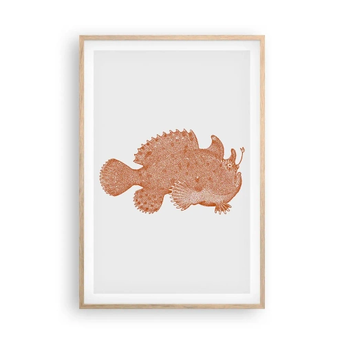 Poster in cornice rovere chiaro - È davvero un pesce - 61x91 cm