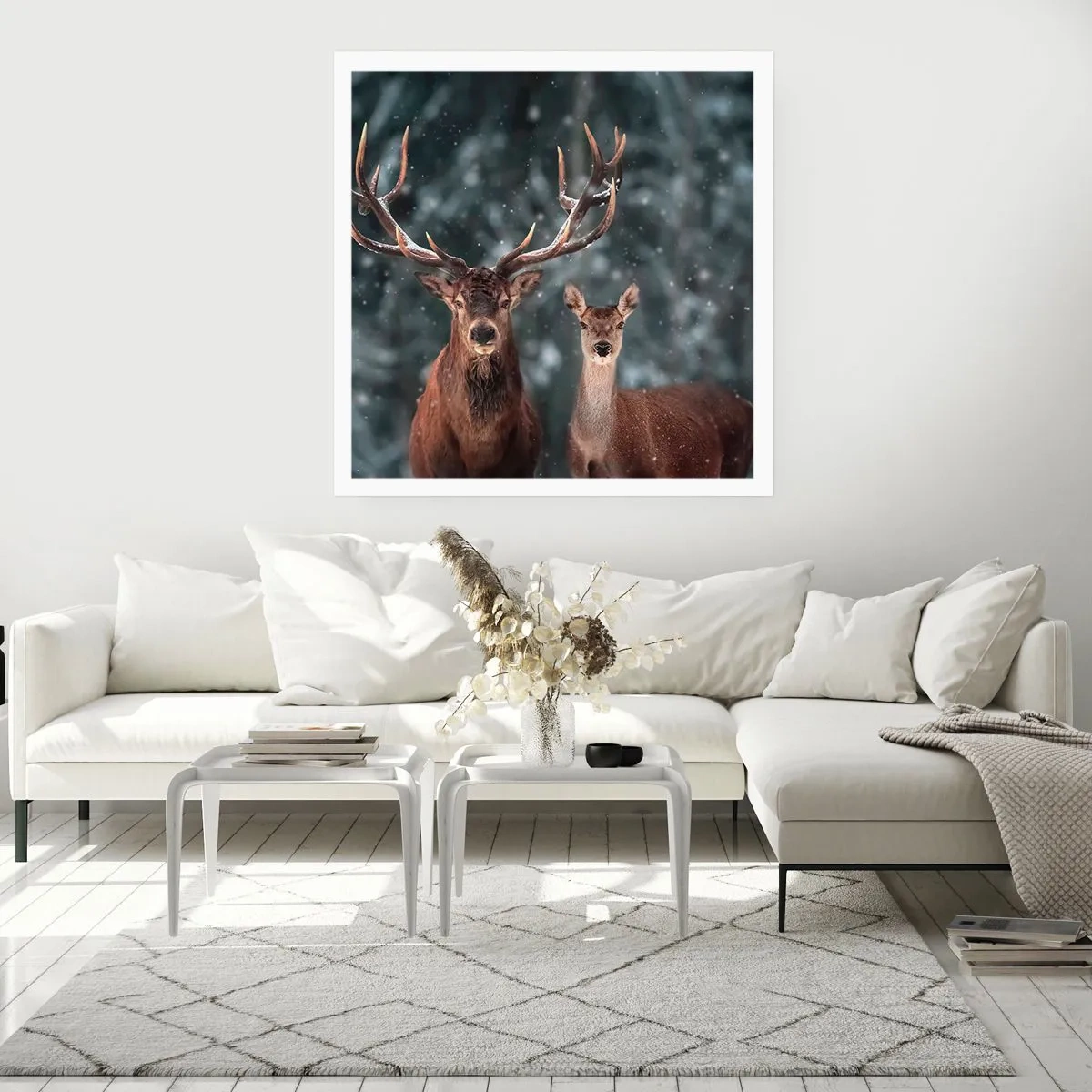 Poster - Il re della foresta con la consorte - 50x50 cm