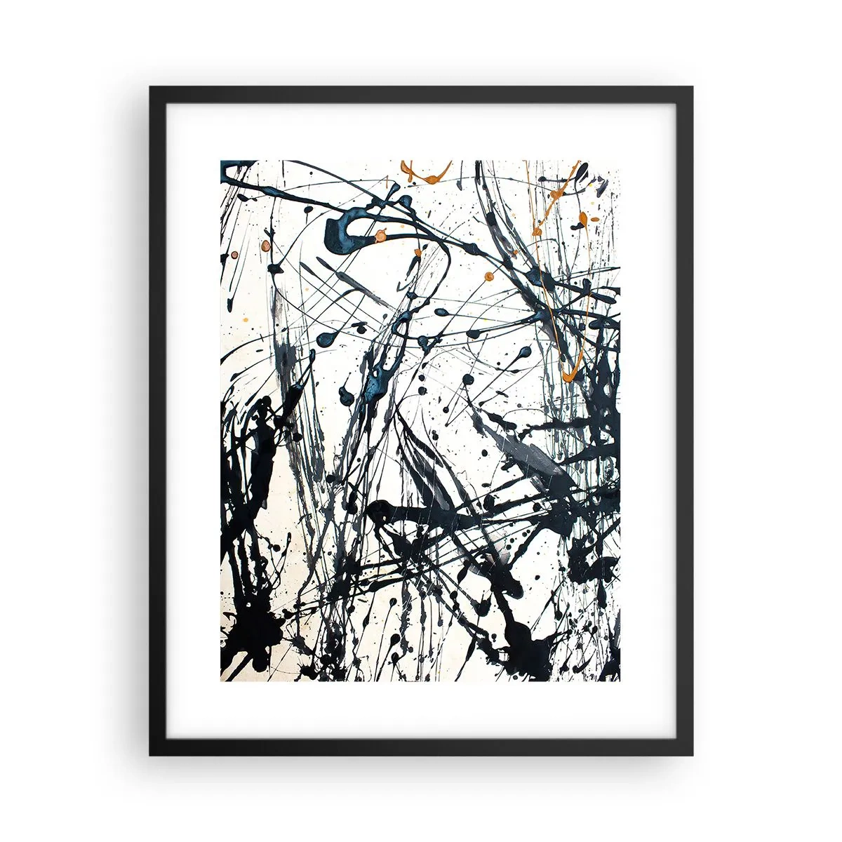 Poster in cornice nera - Astrazione espressionistica - 40x50 cm