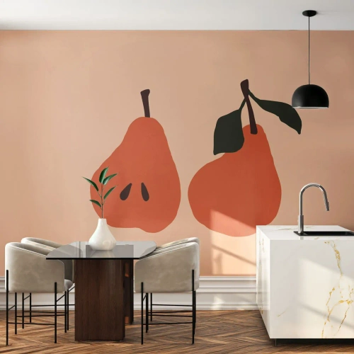 Fotomurali Premium Canvas - La dolcezza stessa - Pera, Frutta, Minimalista - 350x256 cm