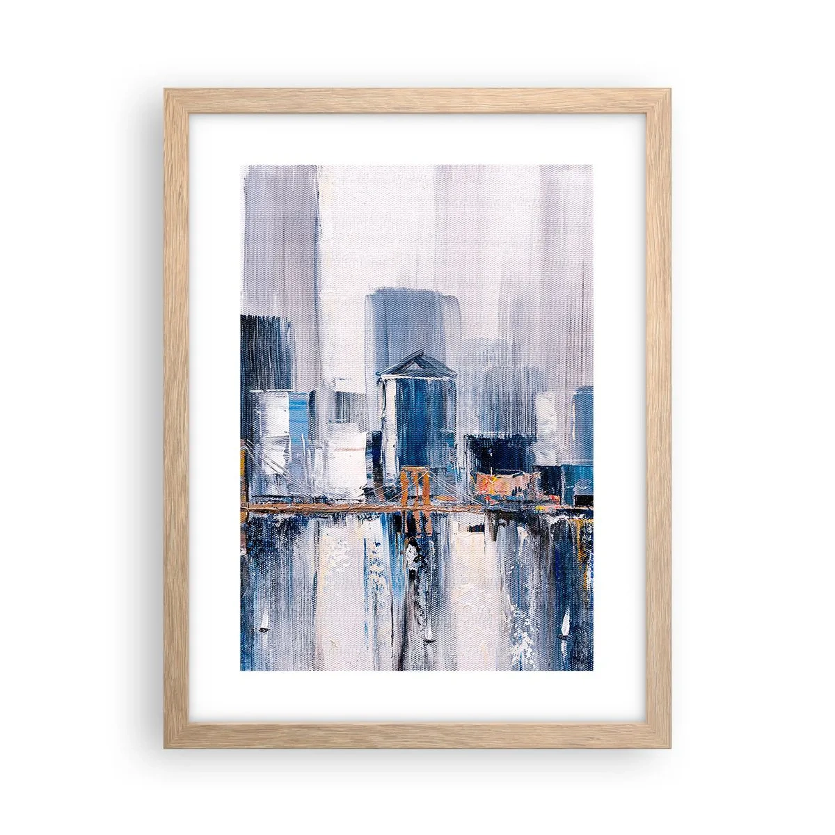 Poster in cornice rovere chiaro - Impressione di New York - 30x40 cm