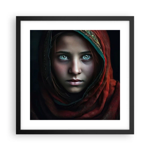 Poster in cornice nera - Principessa d'oriente - 40x40 cm