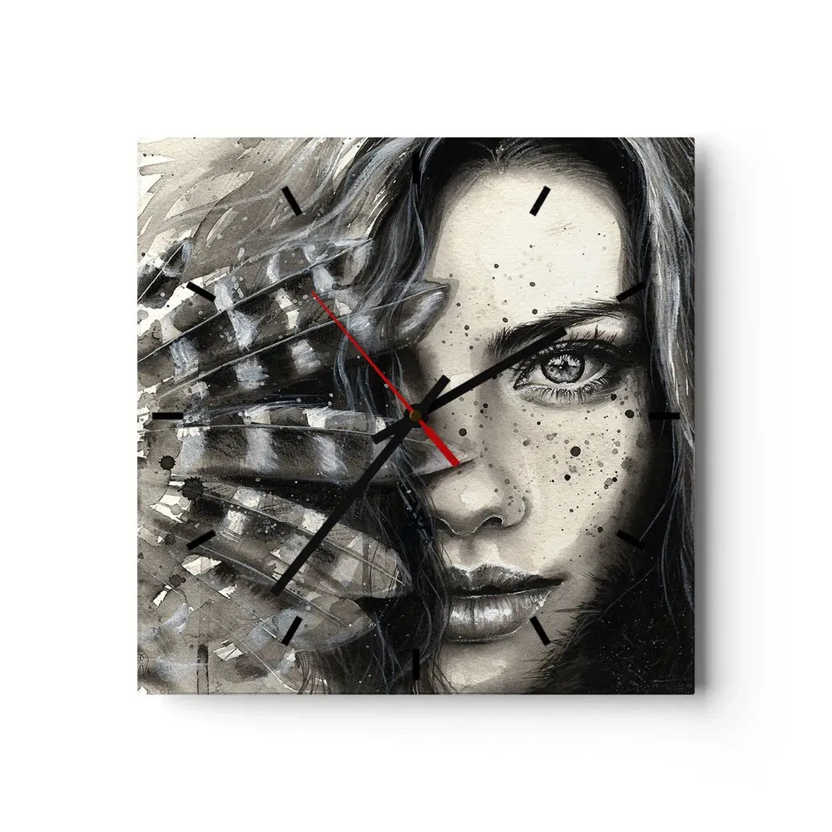 Orologio da parete - Orologio in Vetro - Bellezza selvaggia - 40x40 cm