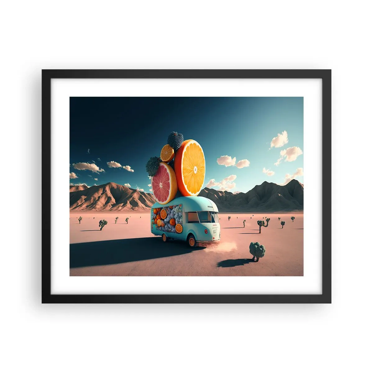 Poster in cornice nera - Il sapore delle vacanze - 50x40 cm