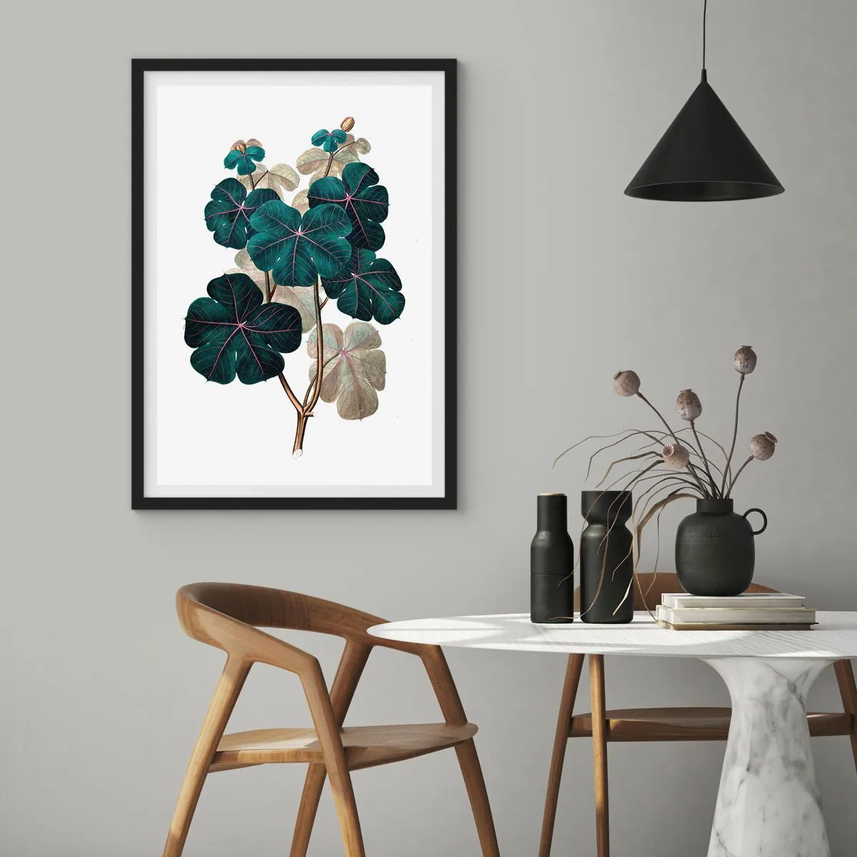 Poster in cornice nera - Dal vecchio erbario - 40x50 cm