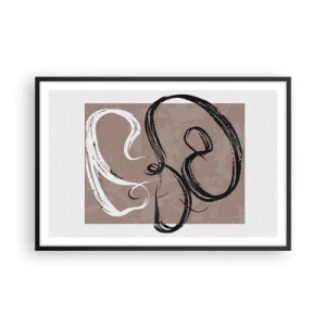 Poster in cornice nera - Composizione: alla ricerca della pienezza - 91x61 cm