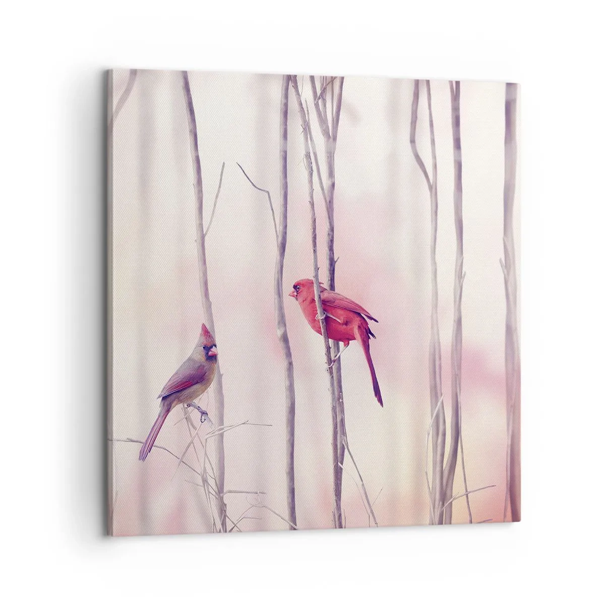 Quadro su tela - Stampe su Tela - Il racconto del bosco rosa - 60x60 cm