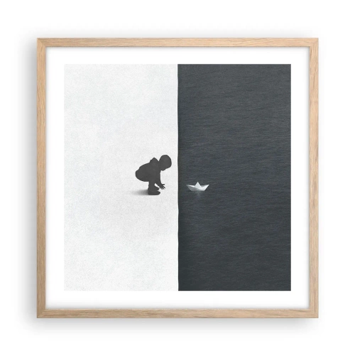 Poster in cornice rovere chiaro - La grande spedizione - 50x50 cm