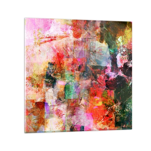 Quadro su vetro - Viaggio attraverso le rose - 30x30 cm