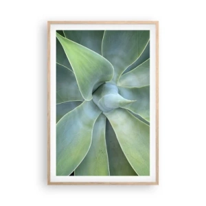 Poster in cornice rovere chiaro - La nascita del verde - 61x91 cm