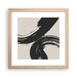 Poster in cornice rovere chiaro - Energico e circolare - 30x30 cm