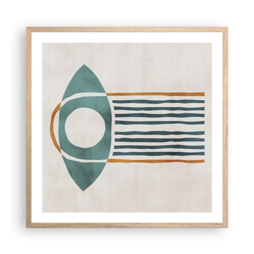 Poster in cornice rovere chiaro - Segni e rituali - 60x60 cm