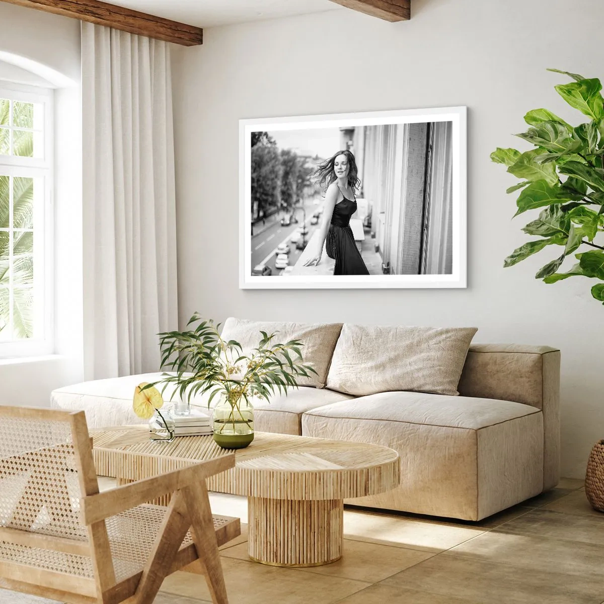 Poster in cornice bianca - Sicuramente parigina - 91x61 cm