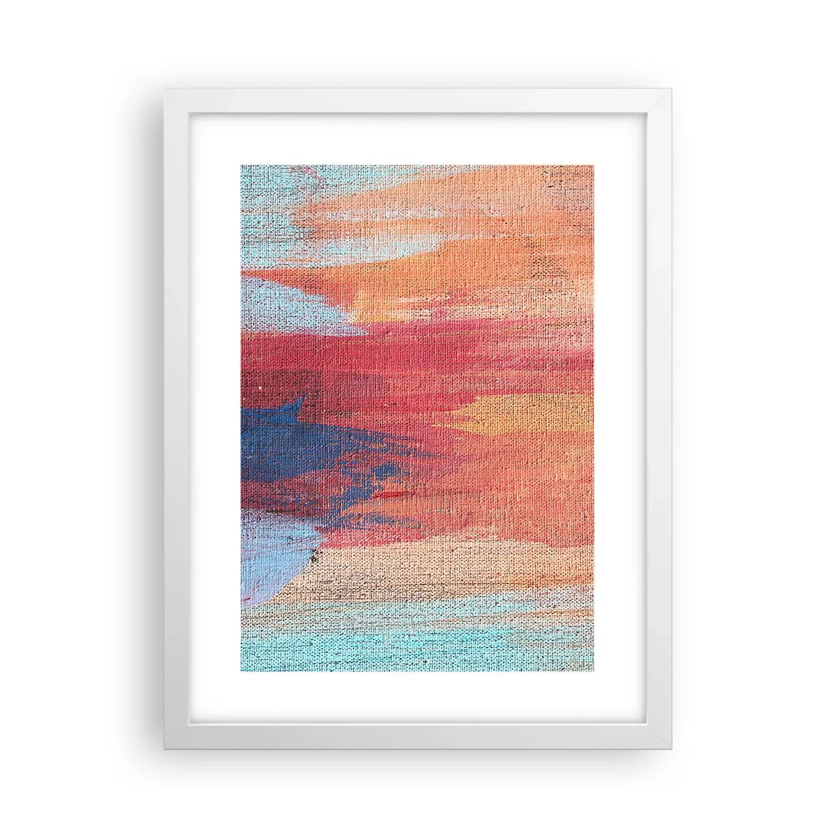 Poster in cornice bianca - Colando con l'arcobaleno - 30x40 cm