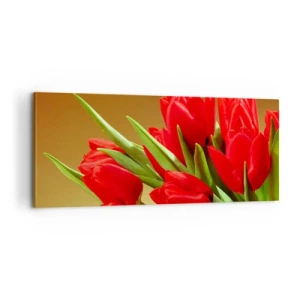 Quadro su tela - Stampe su Tela - Un mazzo di gioia primaverile - 100x40 cm